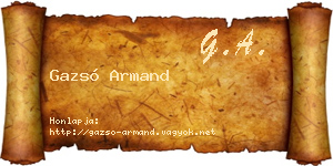 Gazsó Armand névjegykártya